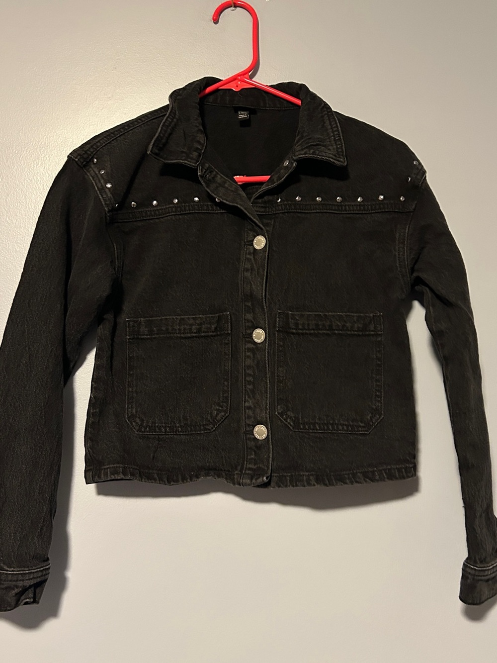 art class Black Stud-Trim Denim Jacket - Women